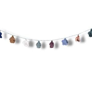 Star Crochet Banner Wall Hanging Playroom Decor Nursery Home Cottage Core NWT